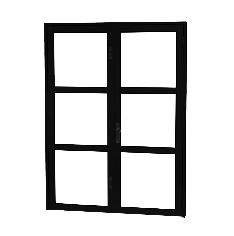 18 - PORTA BALCÃO ABRIR 2 FOLHAS 2 DIV. VIDRO. LINHA ALUFORT